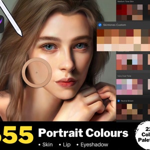 500+ Procreate Skin Color Palette, procreate face color palette, procreate skin, procreate color palette, Procreate skin swatch
