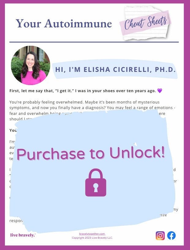 Cheat Sheets for Autoimmune Warriors, Histamine Intolerance, Mast Cell ...