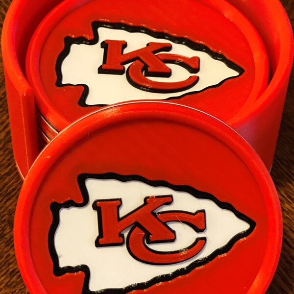 KC Chiefs Coaster (set of 6) with Holder