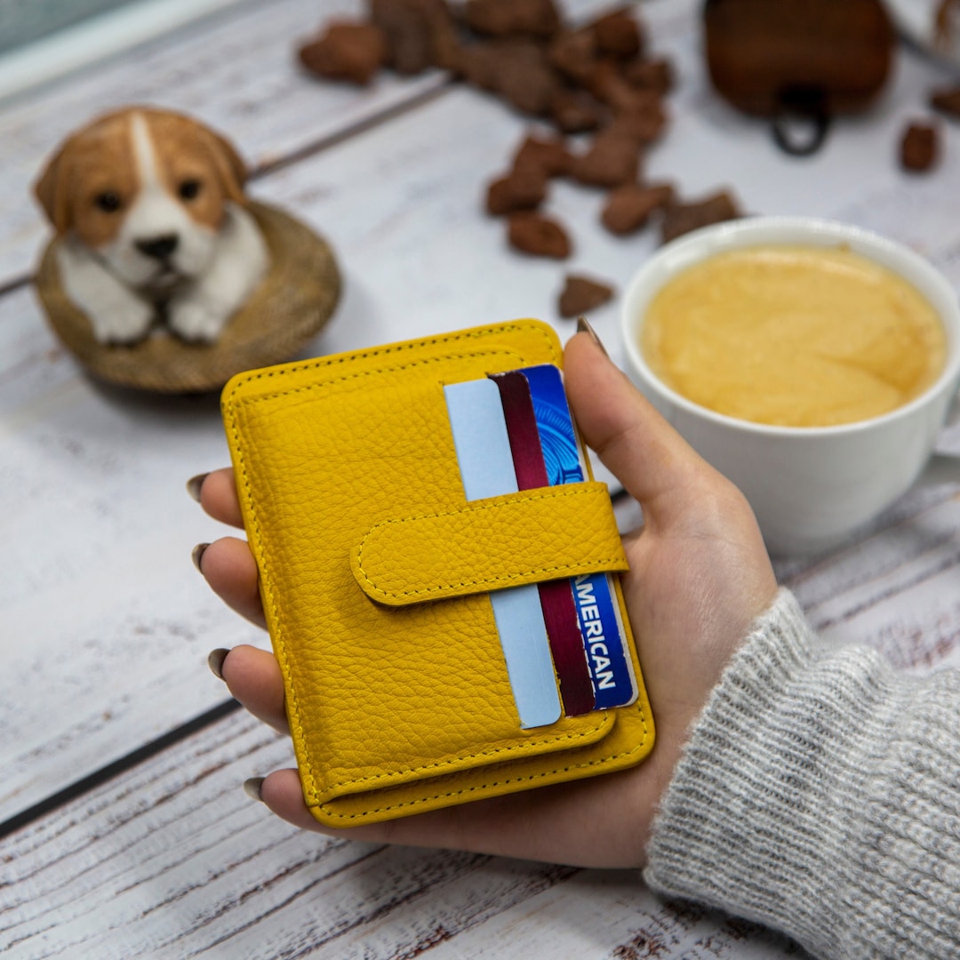 Leather Card Wallet, Custom Business Card Case, Card Holder Wallet ...