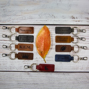 Keychain Leather Gift, Engraving Keyring, Personalized Gift, Anniversary Gift, Leather Key Chain, Custom Key Fob, Wedding Gift, Keychain