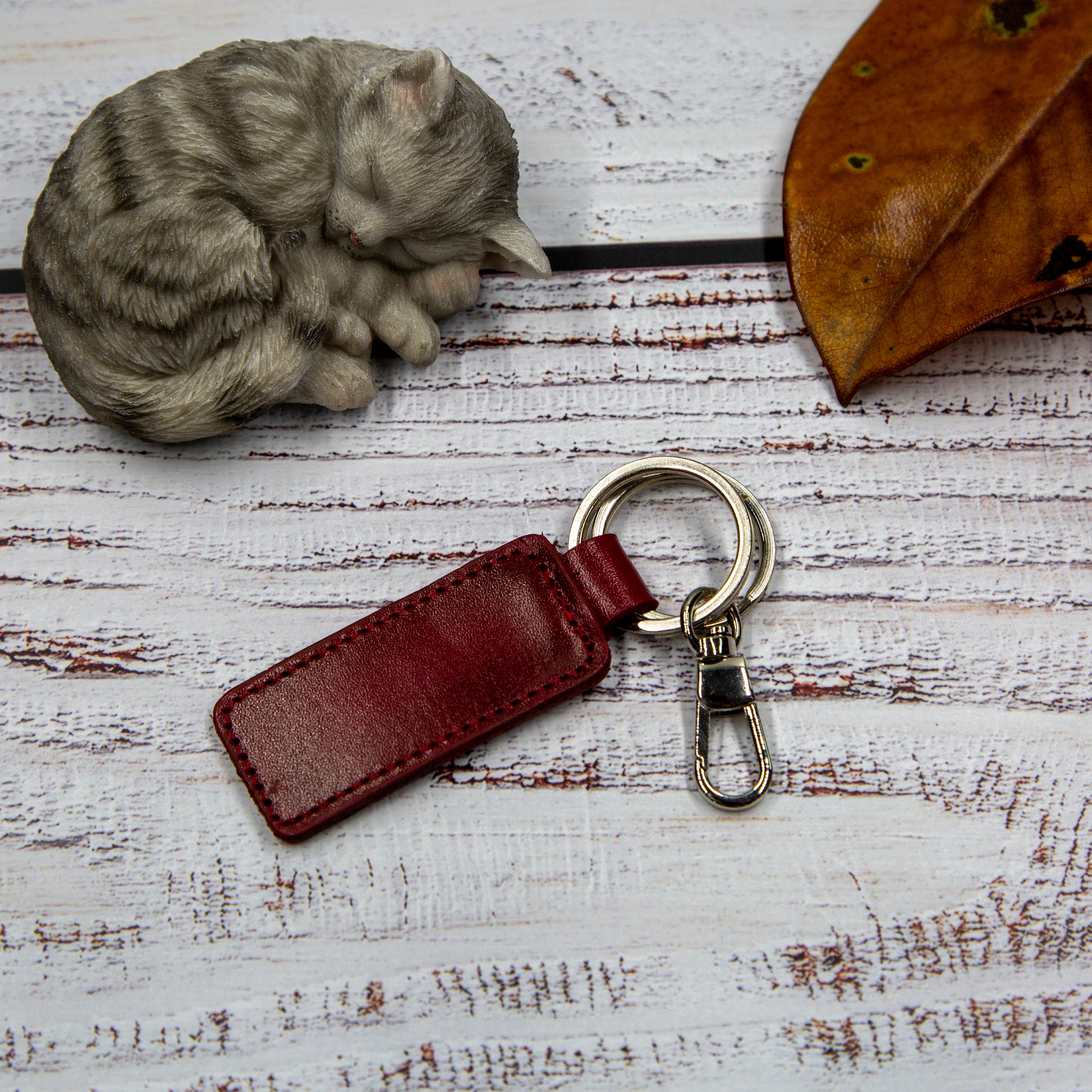 Key Ring Present Leather Keyring, Keychain Gift, Wedding Gift Key Loop, Keyring Gift for ...