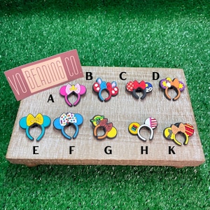 Shoe Charms / disney headband charms / shoe charm decor  / disneyland accessories ears / mickey mouse ears shoe charm pack / custom shoes