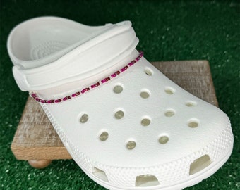 burgundy bliss croclette (one croclette) / trendy croc chain / custom jewelry for crocs shoes / stylish shoe charms / kawaii style crocs