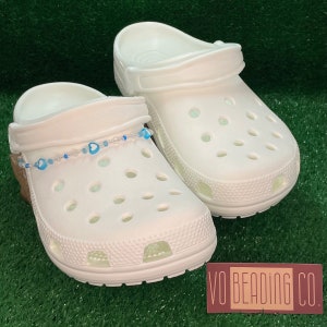 Blue Hearts Croclette / heart shoe jewelry / personalized shoes for all / stylish croc chain / shoecharms / kawaii style aesthetic y2k gifts