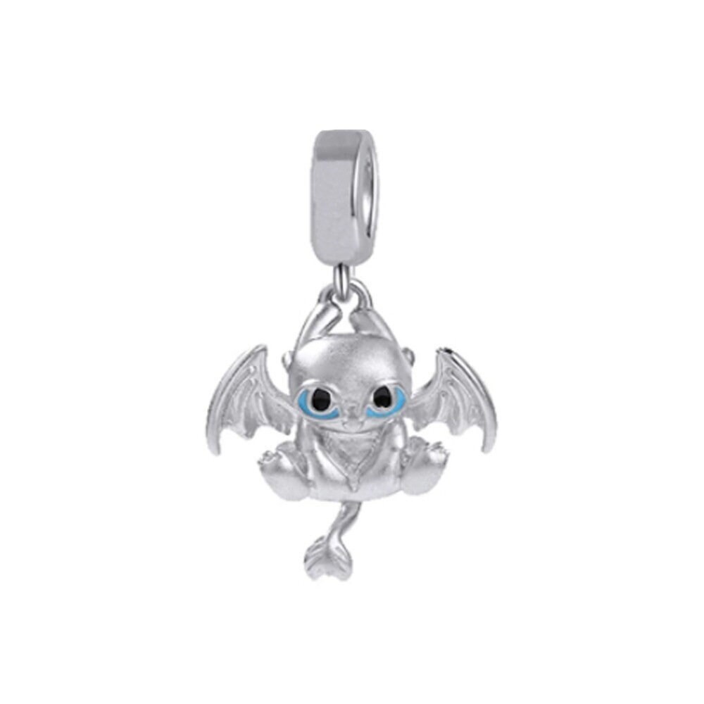 Light Fury Charm Dragon Toothless Silver Bracelet Compatible