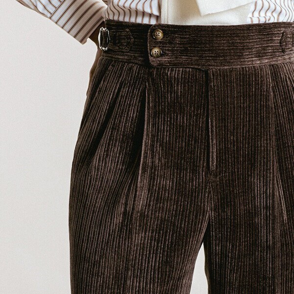 Emerald Pleated County Corduroy Pants main image 1