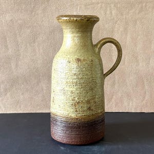 Handgemachte Vintage Keramik Vase von Rudi Stahl, Rustikaler Keramik Krug, Erdtöne, Signiert & Nummeriert, Wohn Dekor Geschenk