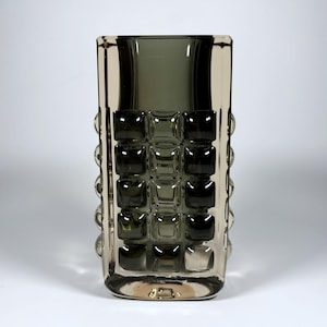 Mid Century GLASS VASE Ichendorf 1970s, Vintage German Glass Vase, Green Vase, Minimalist Design, Heavy and Robust