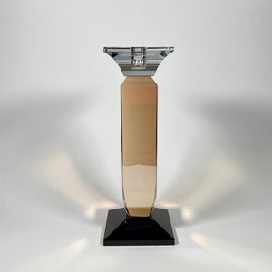 Bougeoir Art Déco en verre cristal : cadeau de décoration intérieur élégant