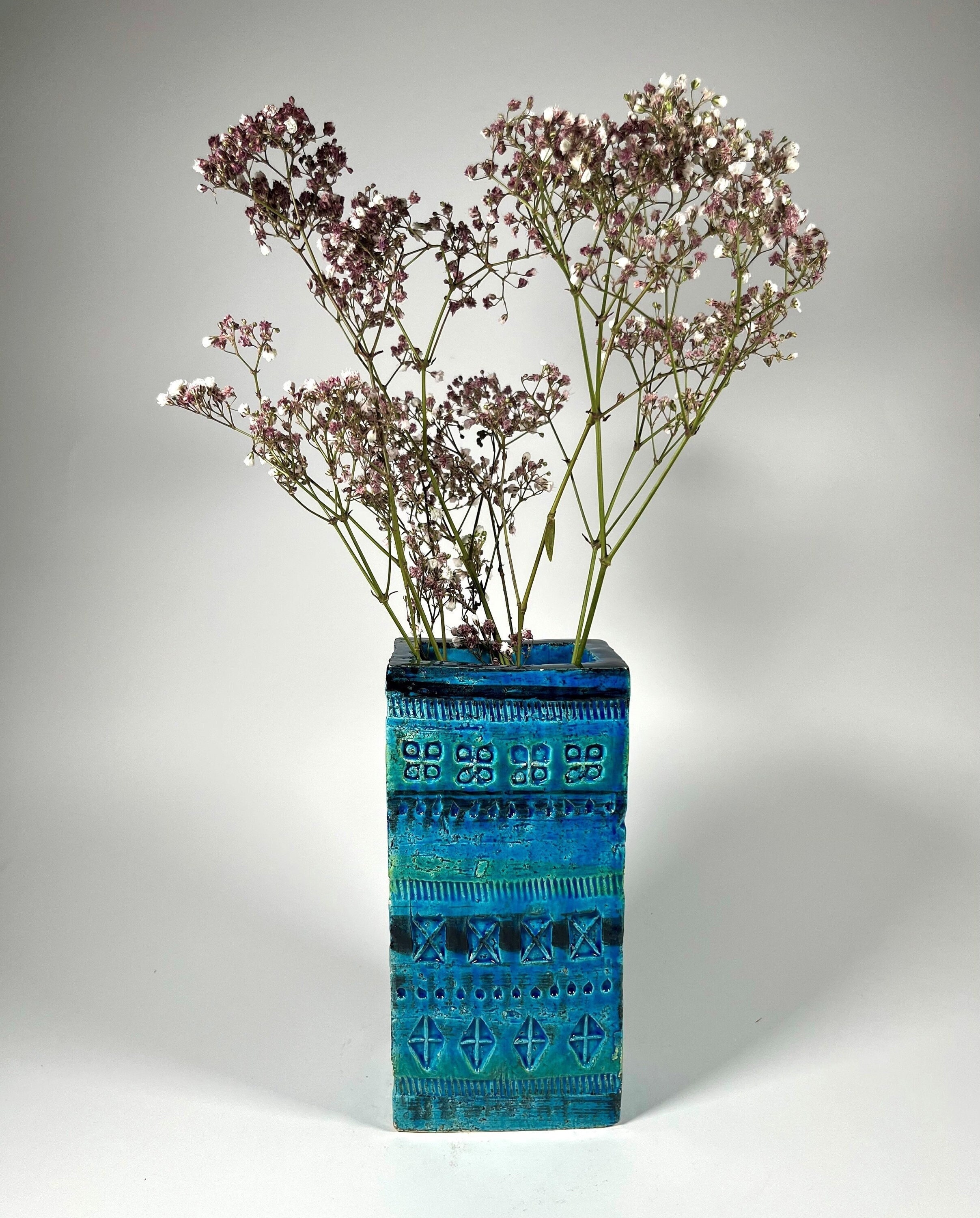 Bitossi Blue Ceramic Vase - Mid Century Modern Italian Pottery - Etsy