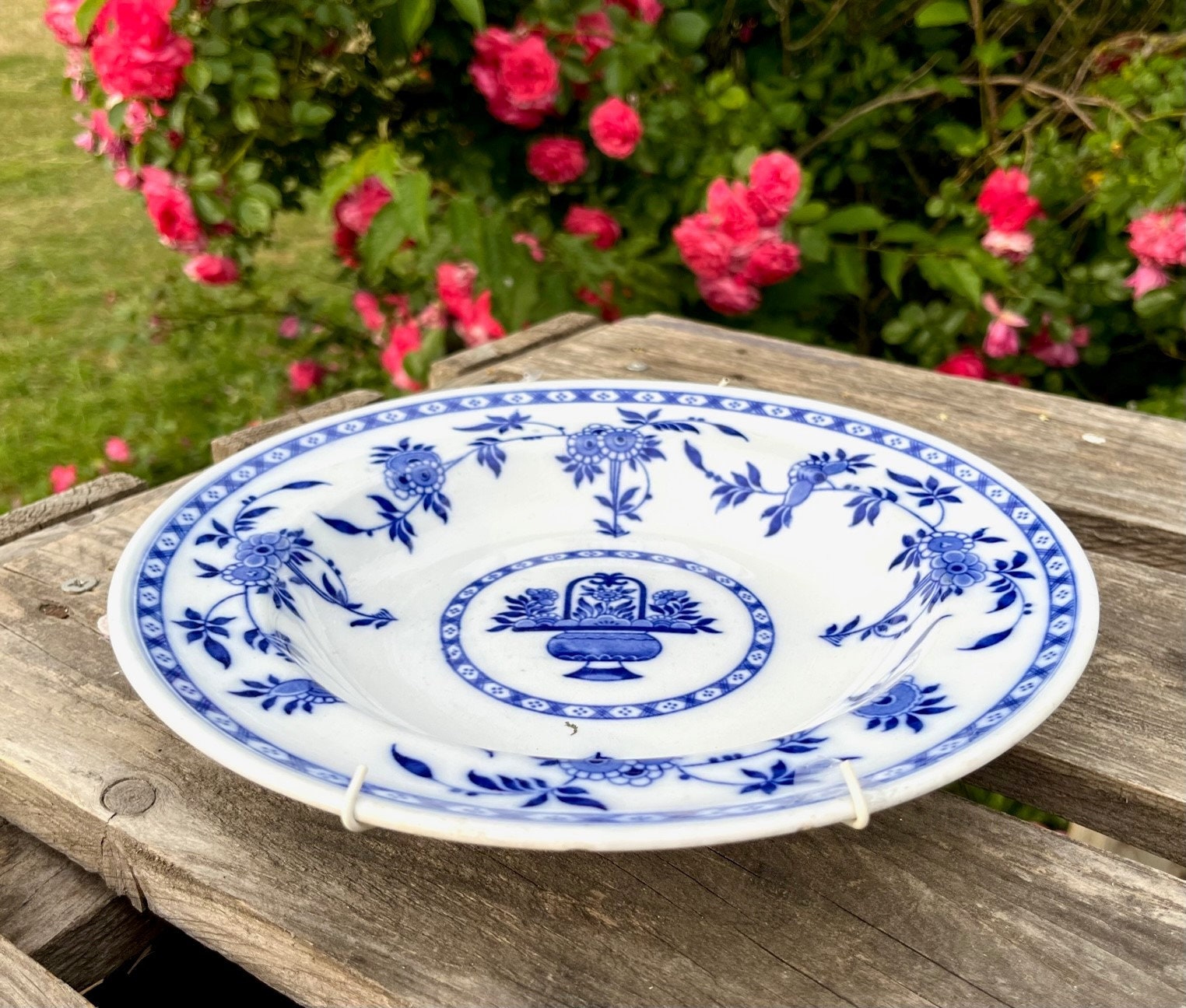 Antique Minton Plate Flow Blue English Transferware Blue - Etsy