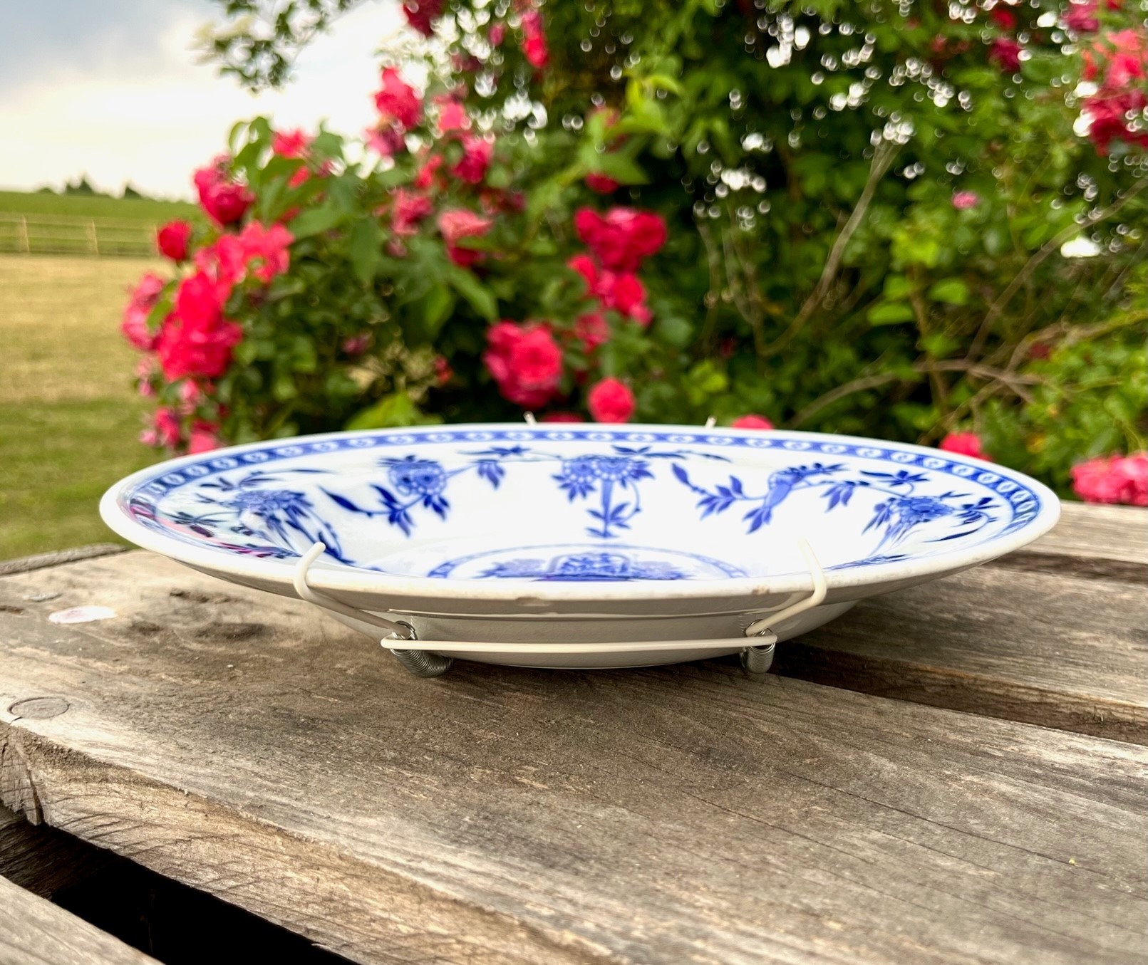 Antique Minton Plate Flow Blue English Transferware Blue - Etsy