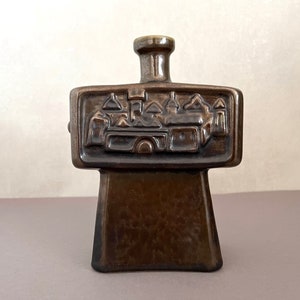 Vintage MCM CERAMIC VASE for Flowers, Handmade Ceramic Vase, Unique Shape and Design, Rare Find!