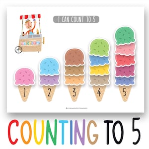 Montessori Counting Worksheet, Number Tracing Activity, Homeschool Math Practice Print,Kindergarten Learning Resources, Preschool Curriculum