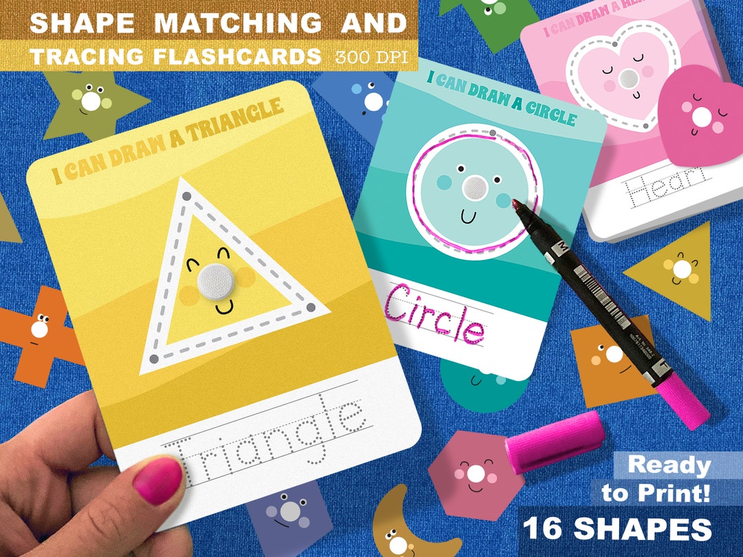 Cute Shape and Color Matching Activity, Shapes Printable Flashcards ...