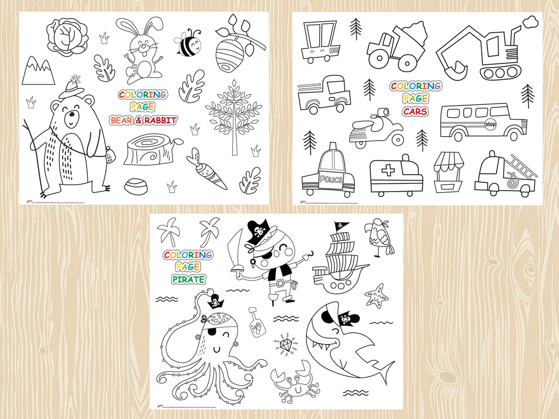 Maze &amp; Coloring Activity Book, Printable Maze and Coloring Pages for ...