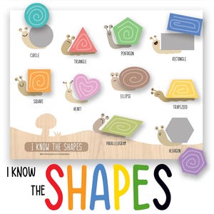 Cute Shapes Matching Activity, Shapes Printables, Learning Shapes, Shapes Activity Book, Montessori Shapes, Preschool Shapes, Kindergarten