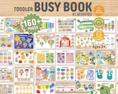 Busy Book Printable for Toddlers, Preschool Learning Binder, Montessori Quiet Book, Toddler Activity Book, Homeschool Activities PDF