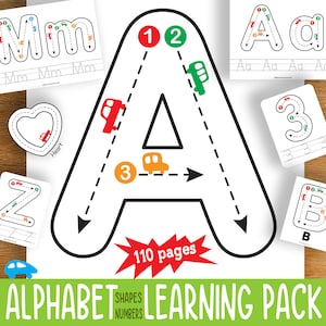 Lettres de l'alphabet, Traçage de formes, Cartes-éclair avec nombres ABC, Activité préscolaire, À imprimer pour les enfants d'âge préscolaire, Jardin d'enfants, Exercices d'écriture manuscrite pour enfants