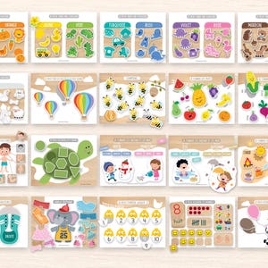 Utskrivbar fransk aktivitetsbok, pärm för småbarnsinlärning, aktivitetsbok för barn, resurser för hemundervisning, Montessorimaterial, arbetsblad för förskola bild 5