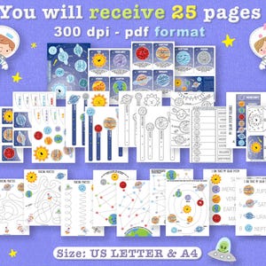 Solar System Activity Pack for Kids Planets Printable Busy Book ...