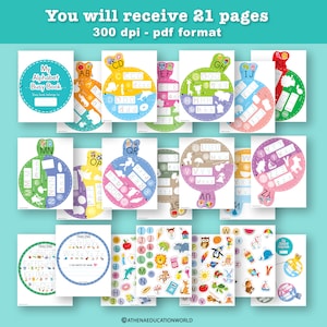 Alphabet Busy Book Printable Toddler Montessori ABC Quiet Book ...