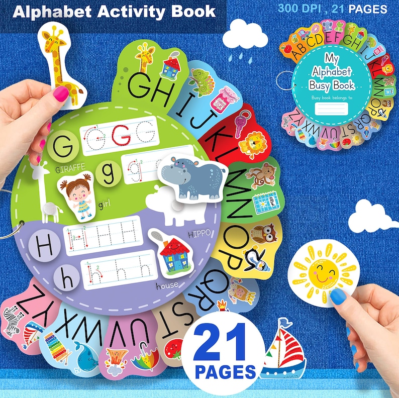 Alphabet Busy Book Bundle, ABC Quiet Book, Toddler Learning Binder ...
