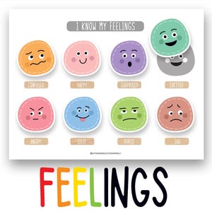 Emotion Worksheet, Toddler Activity, Homeschool Printables, Kindergarten Learning Resources, Preschool Curriculum, Sorting Feelings Prints