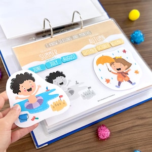 Printbaar activiteitenboek voor peuters, leermap voor peuters, activiteitenboek voor kinderen, lesmateriaal voor thuisonderwijs, Montessori-materialen, werkbladen voor kleuters afbeelding 11