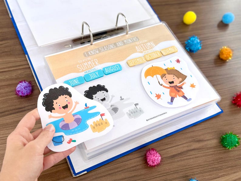 Printbaar activiteitenboek voor peuters, leermap voor peuters, activiteitenboek voor kinderen, lesmateriaal voor thuisonderwijs, Montessori-materialen, werkbladen voor kleuters afbeelding 11