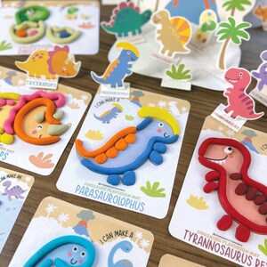 Dinosaurier Knetmasse, Spiel Doh Aktivitäten, Vorschul Lehrplan, Feinmotorik, Montessori Kleinkind, Homeschool Handschrift Pdf Bild 4