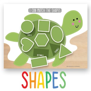 Activité sur les formes mignonnes, Feuille de calcul imprimable sur les formes, Apprendre les formes, Cahier d'activités sur les formes, Formes Montessori, Jeu de reliure, Activités pour tout-petits