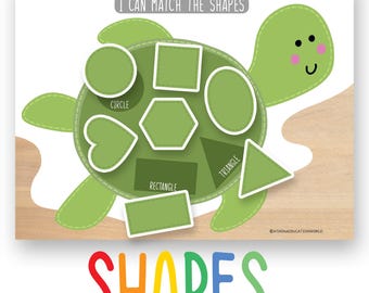 Cute Shape Activity, Shapes Printable worksheet, Learning Shapes, Shapes Activity Book, Montessori Shapes, Binder game, Toddler Activities