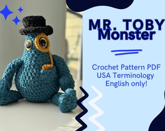 Cute Monster PDF Crochet Pattern // smart nerdy monster, Stella's Monsters, Gift for kids, gift for adults, amigurumi