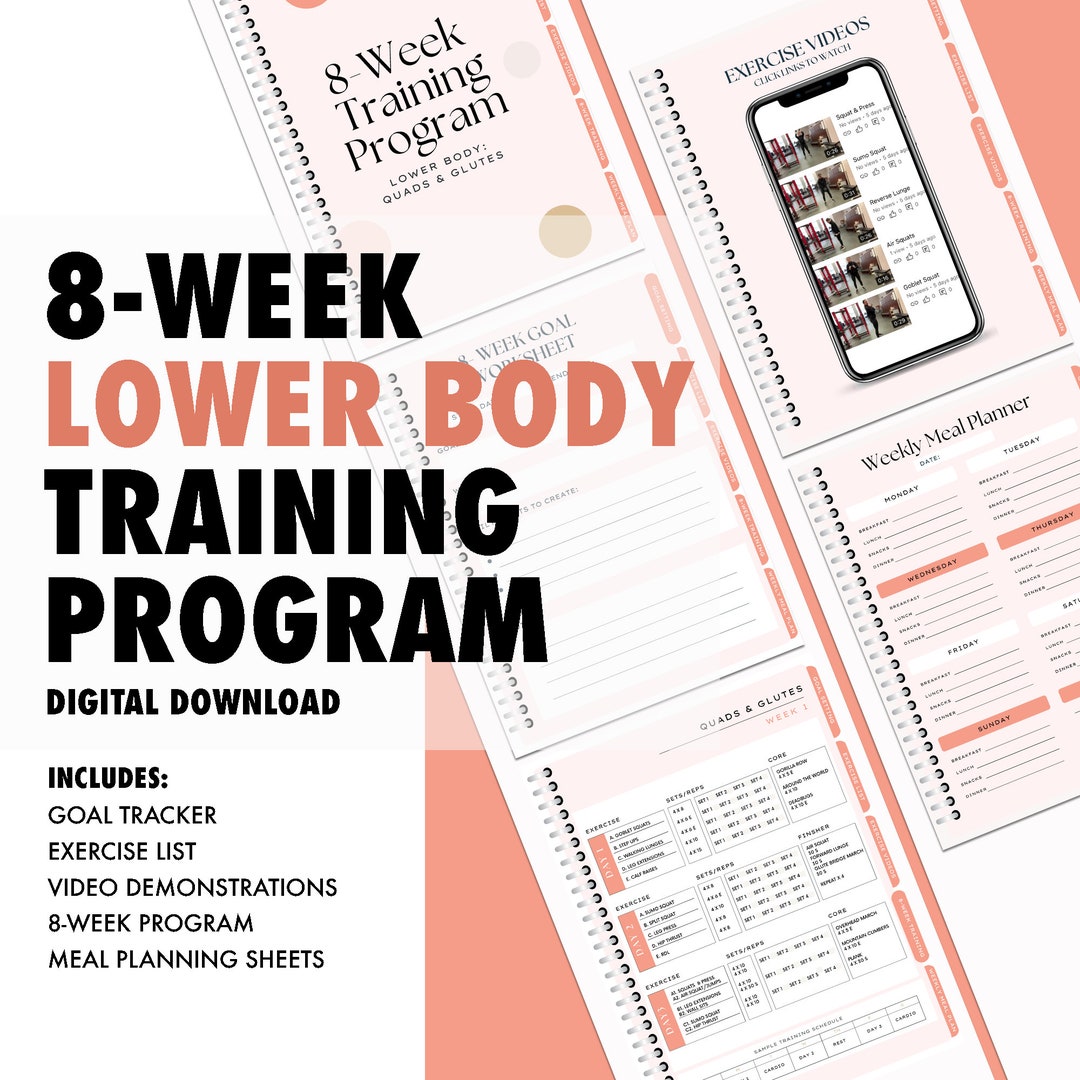 8-week Lower Body Training Program - Etsy