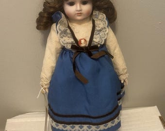 Vintage Gorham Cecile Porcelain Musical Doll, 1981 (Missing Accessories)