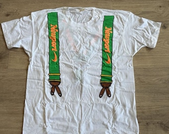 Vintage 1990 Newport Nike Suspenders T-Shirt DEADSTOCK NOS Screen Stars XL W/Box