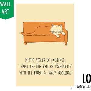 Cat Wisdom - Poster -  Cat Lover Wall Art - Cat Decor - Cat poster - wall decor - funny cat - funny quote