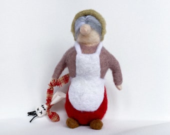 Felted Gnome - The Poppet Fabricator Mother Blud.