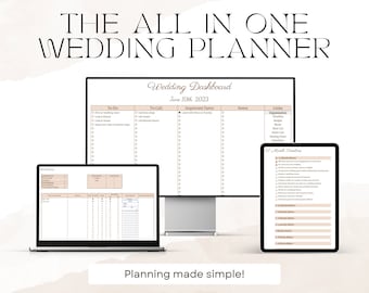 Planer Hochzeit | Hochzeitsplanung | Hochzeits-Checkliste | Hochzeits-Gästeliste | Google Sheets Vorlage