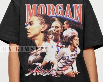 Limitierte ALEX MORGAN Shirt Vintage Bootleg Graphic Tee Alex Morgan T-Shirt Fußball Sport Sweatshirt Geschenk für Frauen und Mann Unisex GSK14