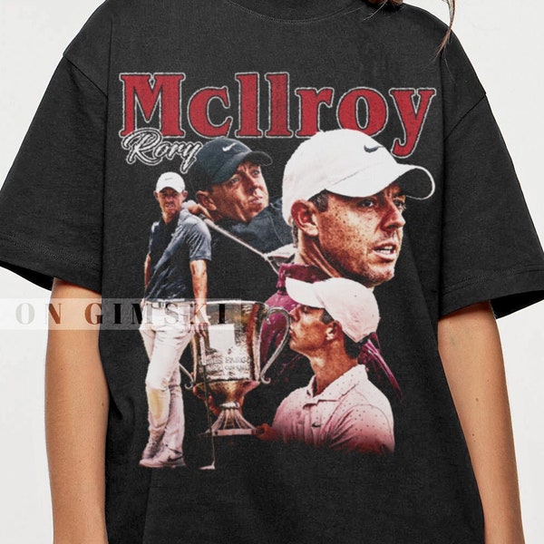 Rory Mcllroy Shirt vintage Bootleg Graphic Tee Rory Mcllroy T-Shirt Sport Sweatshirt Cadeau pour femmes et hommes unisexe GSK34