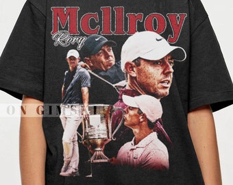 Limited Rory Mcllroy Shirt Vintage Bootleg Graphic Tee Rory Mcllroy T-Shirt Sport Sweatshirt Gift For Women and Man Unisex GSK34
