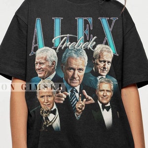 Limited Alex Trebek Shirt Vintage Bootleg Graphic Tee Alex Trebek T-shirt Televisie Sweatshirt Cadeau Voor Vrouwen en Man Unisex GSK32