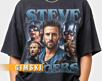 Limitée Steve Rogers chemise vintage Bootleg Steve Rogers T-Shirt Tee film chemise unisexe Steve Rogers Sweatshirt SKI24