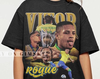 Vitor Roque Shirt Vintage Bootleg Graphic Tee Roque T-Shirt Retro Sport Sweatshirt Gift For Women and Man Unisex GSK114