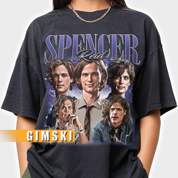 Limited Spencer Reid Shirt Vintage Bootleg Spencer Reid T-Shirt Tee Movie Unisex actor Shirt Spencer Reid Sweatshirt SKI25