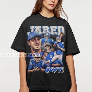 Jared goff Shirt Vintage Bootleg Graphic Tee Quarterback MVP player T-Shirt Retro Sweatshirt Gift For Women and Man Unisex GSK109