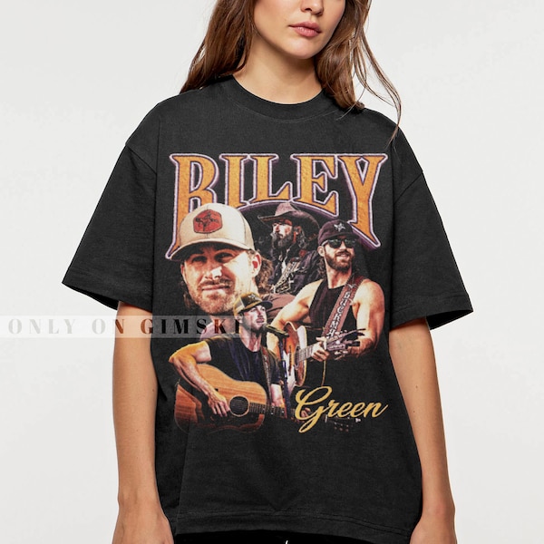 Riley Green Shirt Vintage Bootleg Graphic Tee Riley Green T-Shirt Retro Sweatshirt Geschenk für Frauen und Mann Unisex GSK98